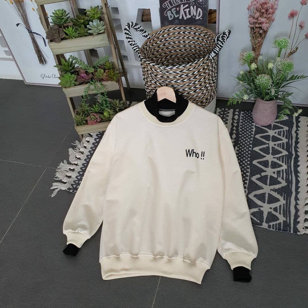 Nara Grosir - WHO Sweater l Sweater Polos l Sweater Pria dan Wanita
