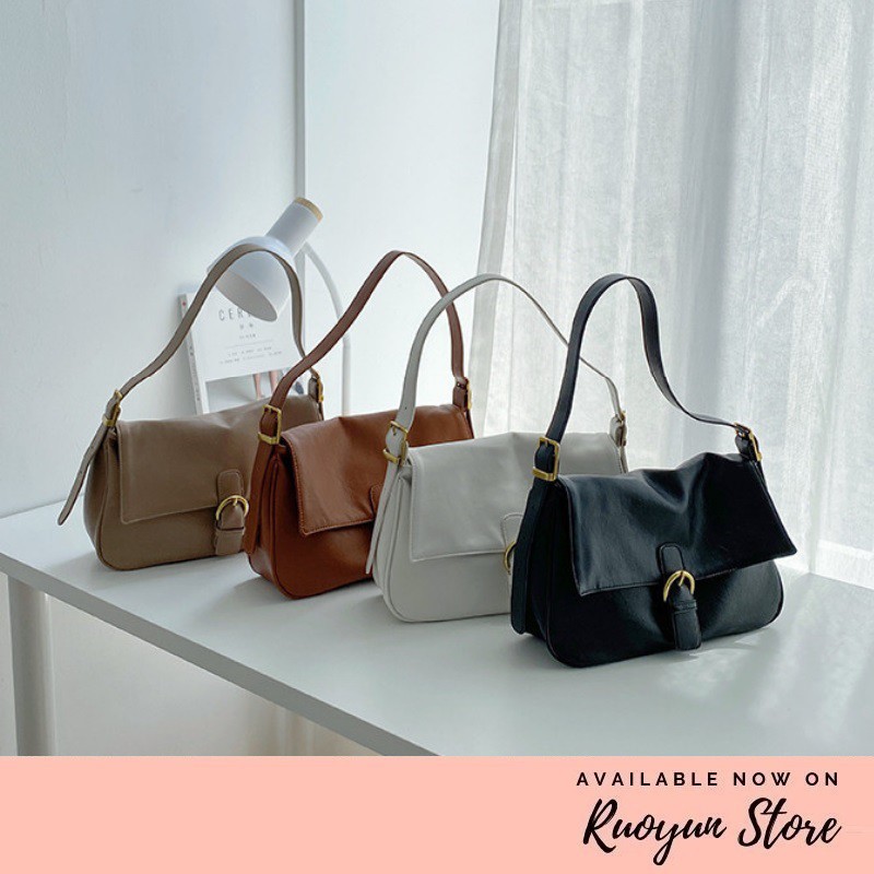 RYX -  Loose Up Tas Bahu Wanita Z-RA Vintage Simple Leather