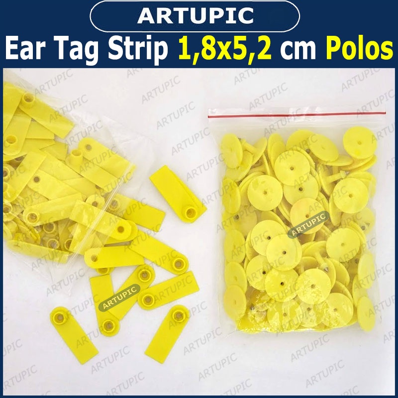 Ear Tag Strip 1.8x5.2 cm POLOS ECERAN Eartag Necktag Anting bisa Kalung Kambing Sapi Babi Domba Jyda Tanpa Nomer Nomer Blank