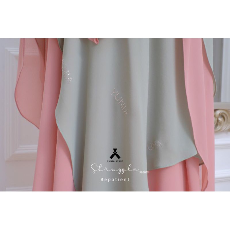 READY SIAP KIRIM  DRESS SET SWARO BE PATIENT SERIES BY YUNIA SYAR'I