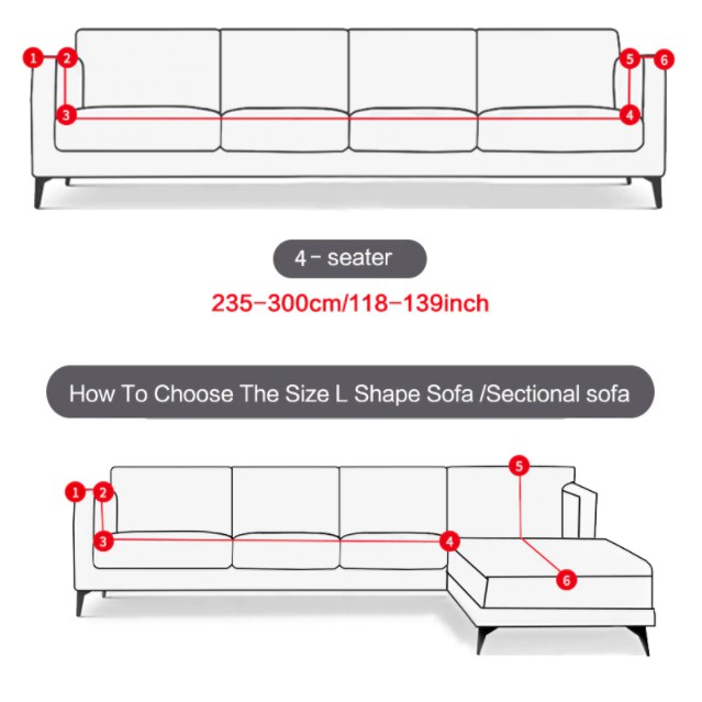 Cover Sarung Kursi Kain Penutup Sofa 1/2/3/4 Seater RUBIX Bahan Lembut Bonus 1 Buah Sarban