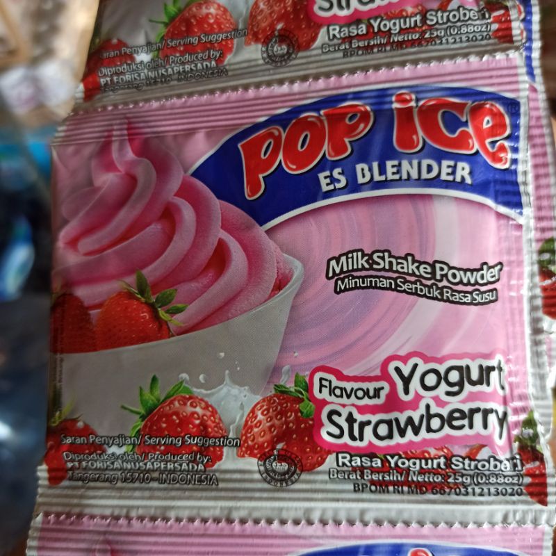 

Pop Ice Blender Rasa Yogurt Strawberry 25g