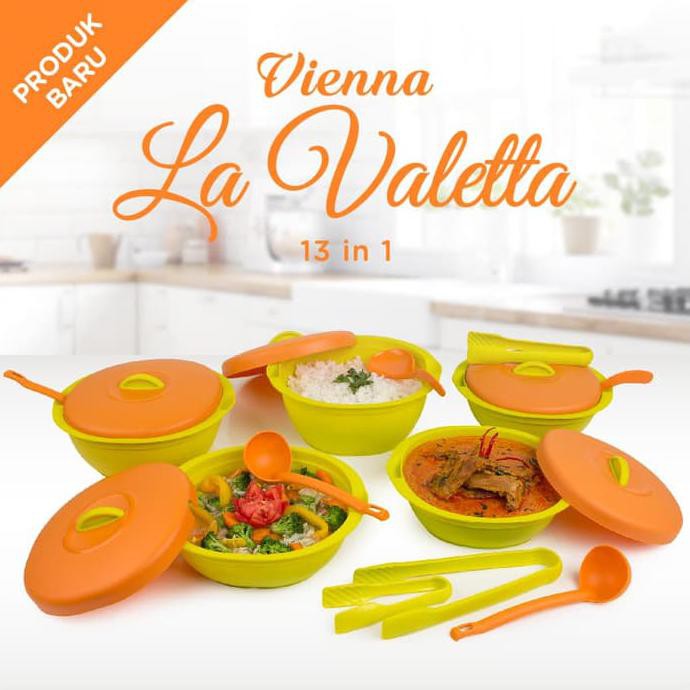 Set Alat Makan - Tempat Makan - Vienna Slovenia 13 In 1 - Tupperware