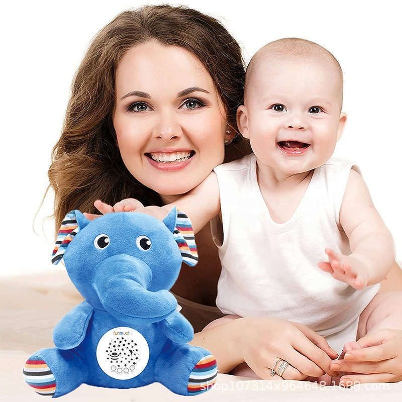 Mainan Boneka Anak Calm Doll Menemani Anak Tidur Fitur Musik dan Proyektor Lampu