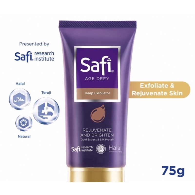 Safi age defy deep exfoliator 75 gram ( meremajakan kulit )