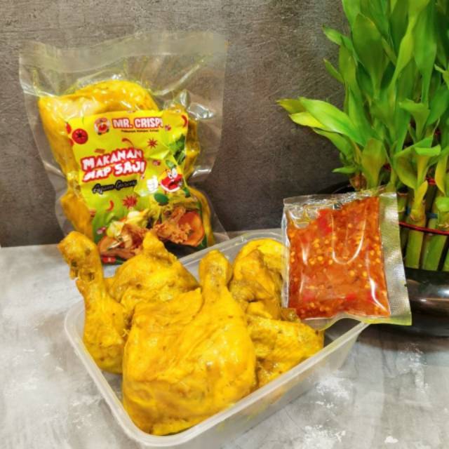 

Ayam kuning bumbu rempah free Sambel