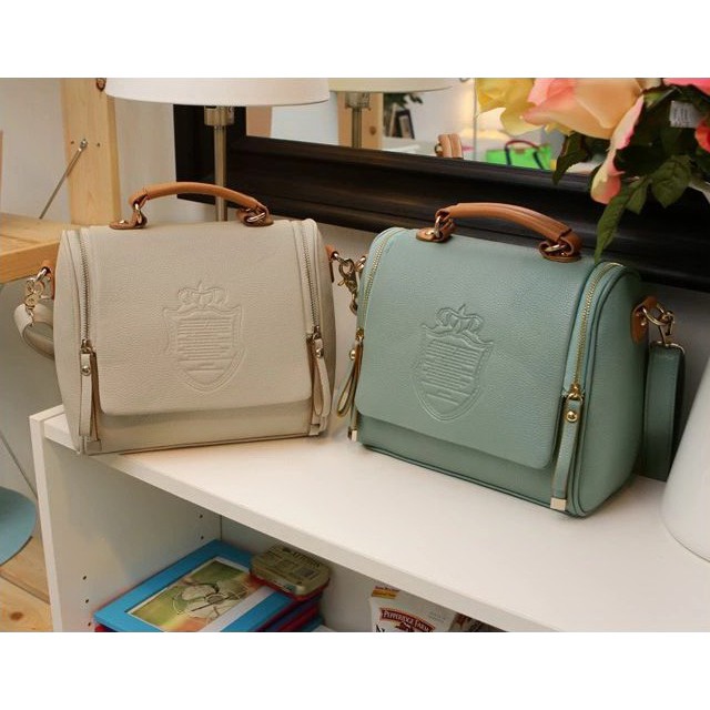 Tas Import Selempang Wanita Kulit Premium Handle Double Zip TAS054