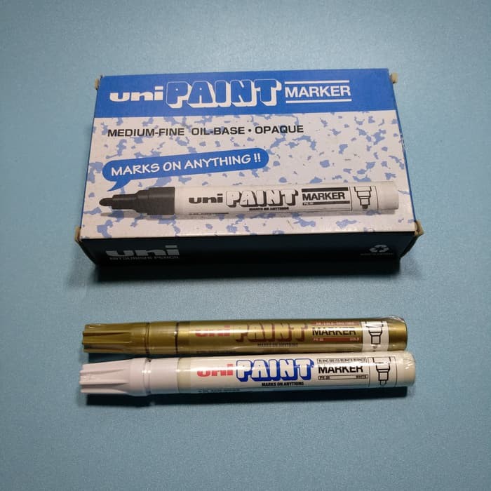 

Spidol Ban UNi Paint Marker PX-20 ( red-yellow-blue-white-green-gold )