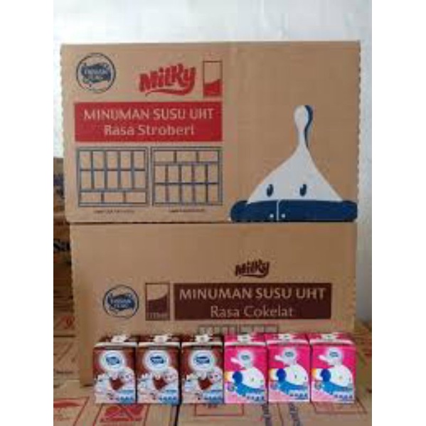 

Frisian Flag Milky Cokelat/Strawberry 36×115ml