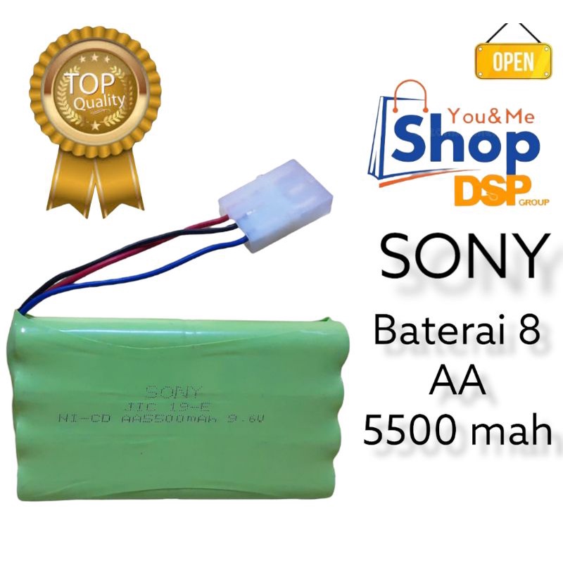 TERBARU BATERAI SONY RC RAKIT 8 SONGKET 3 - 9.6V 5500 MAH, UNTUK BATERAI MOBIL RC