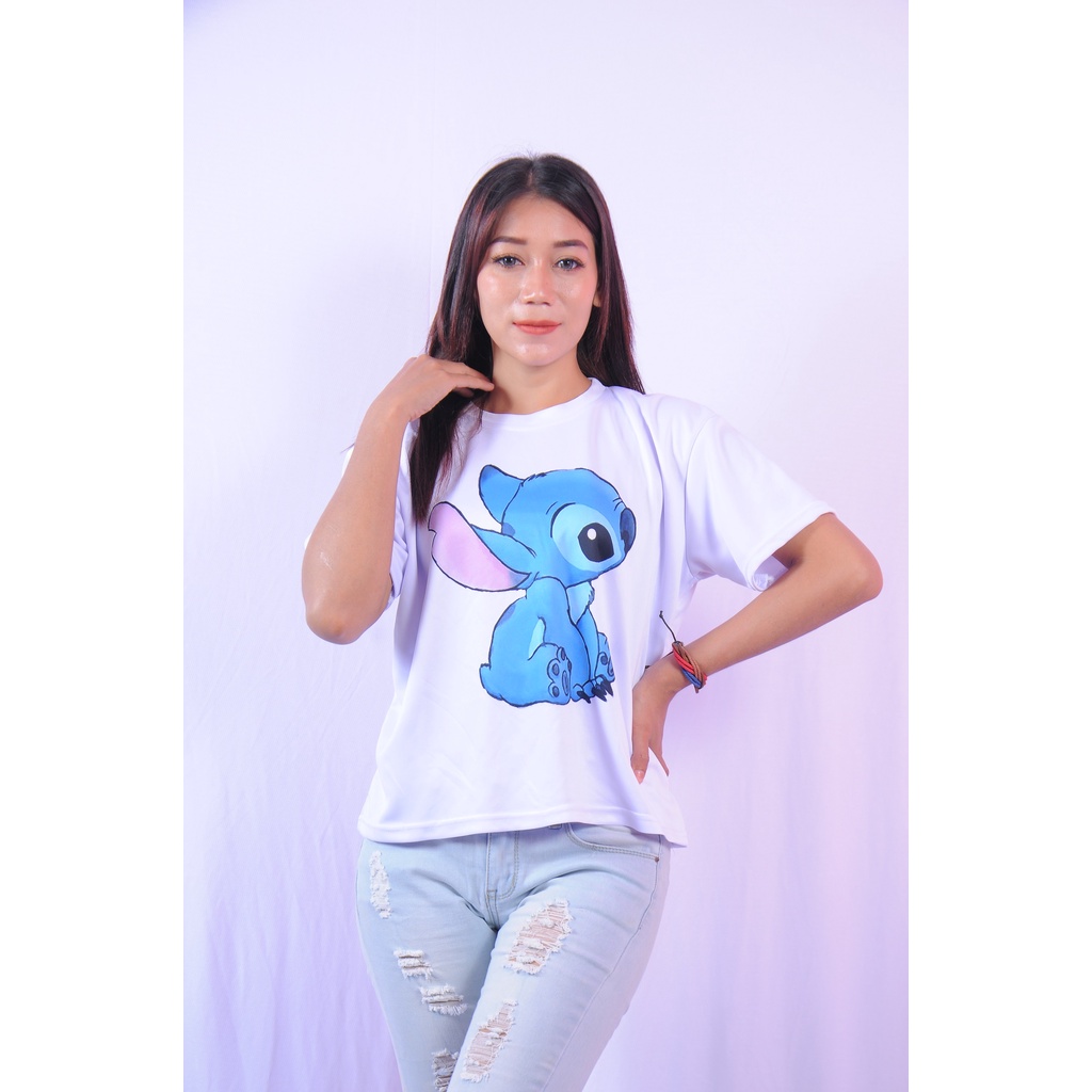 KAOS WANITA CROP TOP SCUBA/KAOS CROP TEE KARAKTER OVERSIZE/TUMBLR TEE