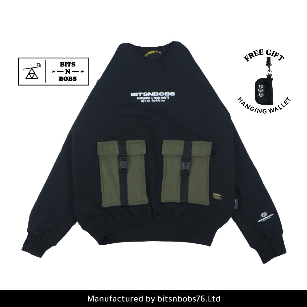 Dub Pocket Crewneck Saku Unisex - Bitsnbobs76