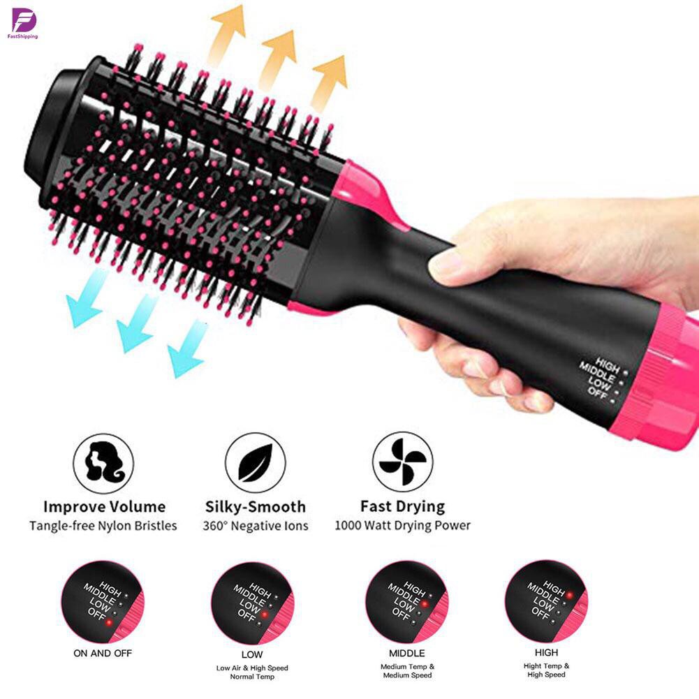 One Step Hair Dryer Brush Negative Ion Generator Salon Hair Straightener