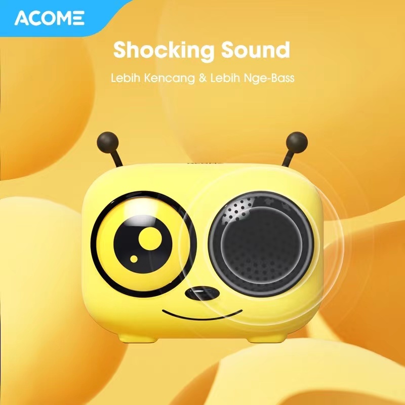 ACOME A15 Speaker Bluetooth 5.1 Little Bee Shape TWS Garansi Resmi 1 Tahun