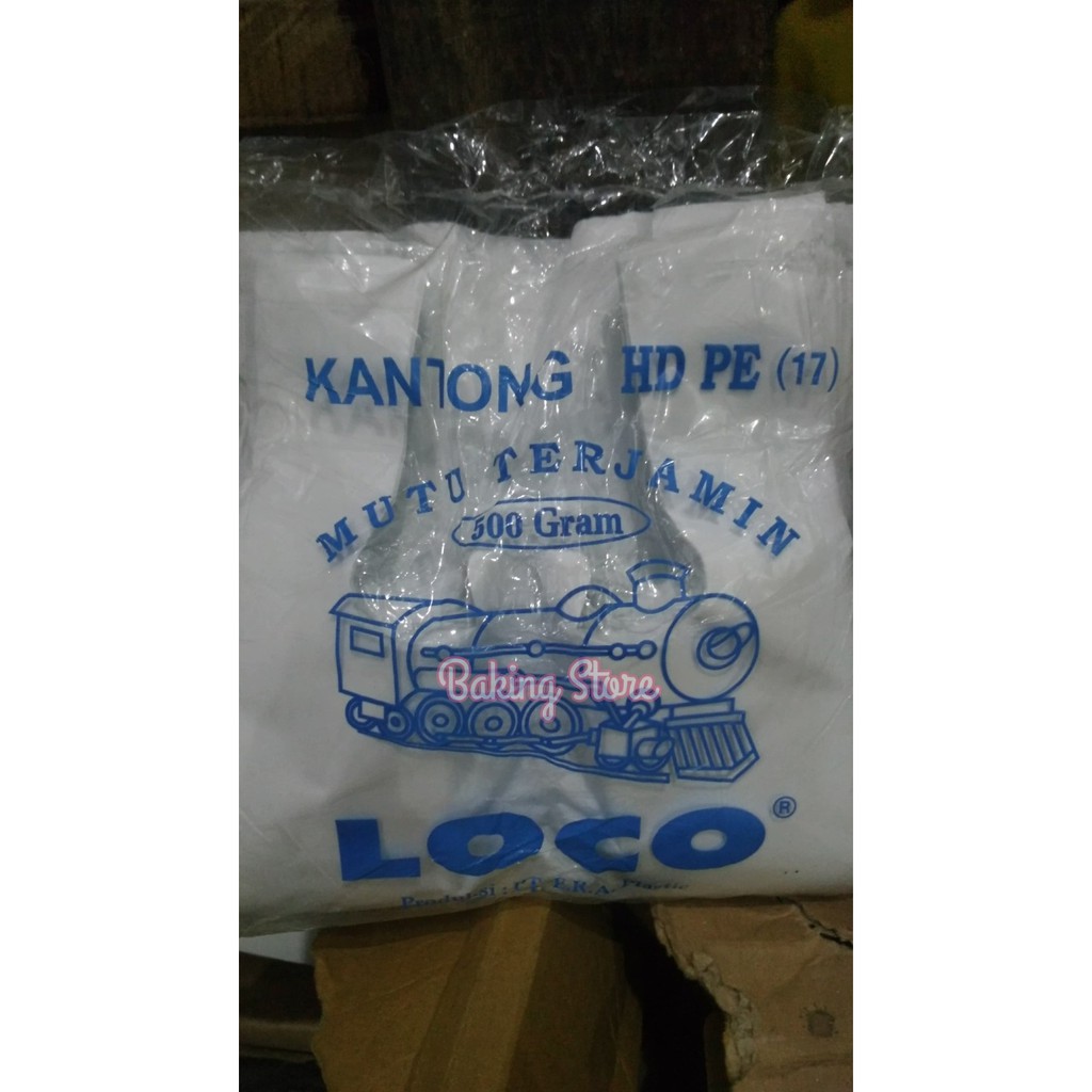 Kantong Plastik HD HD Loco Putih Susu Uk 17, 24, 35 dan 40 - 17