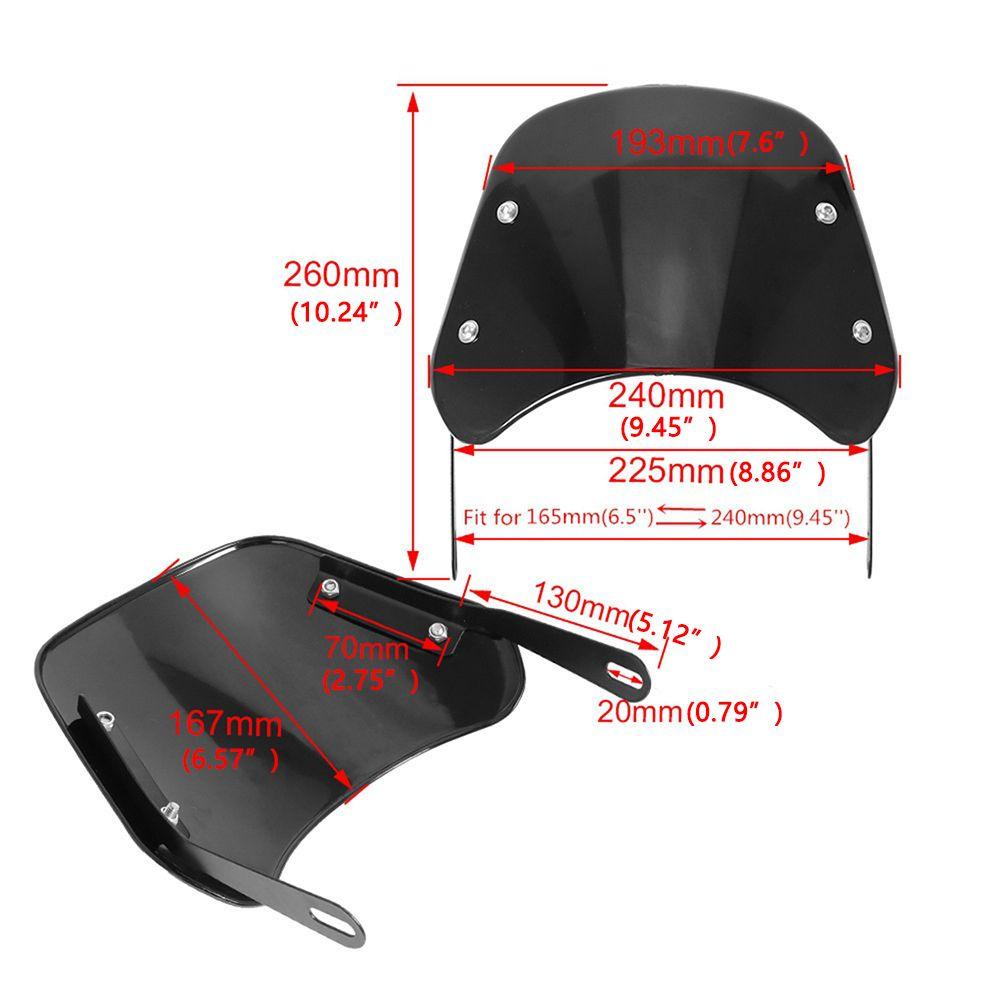 Populer Penutup Lampu Depan Motor Aksesoris Motor Yang Dapat Disesuaikan Pelindung Kaca Depan Samping