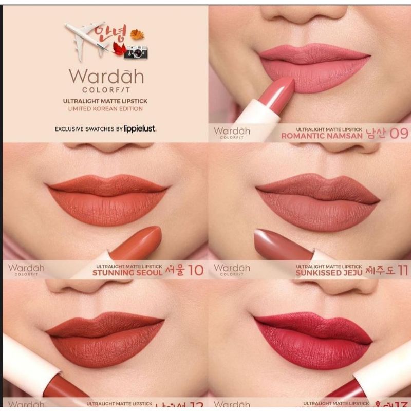 WARDAH Colorfit Ultralight Matte Lipstick 3.6g (Limited Korean Edition)