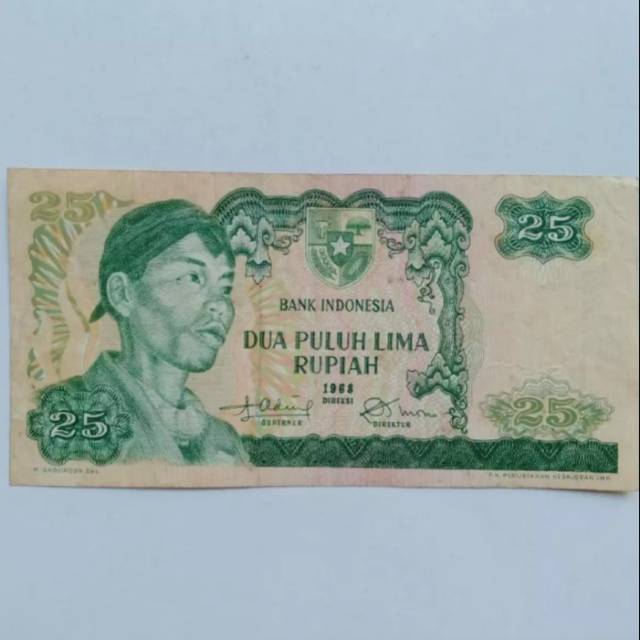uang Kuno rp25 atau 25 sudirman 25 rupiah sudirman