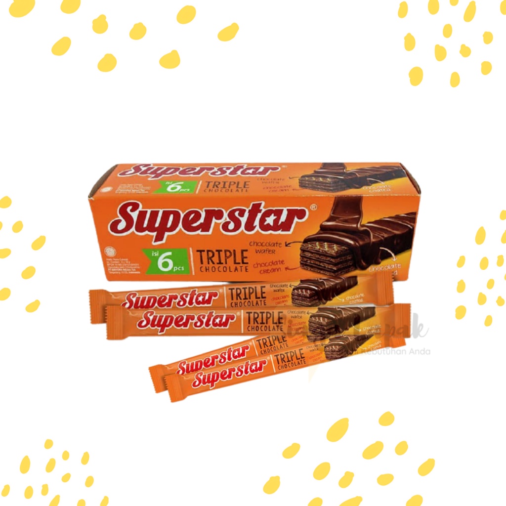 Wafer Superstar Triple Chocolate 18gr