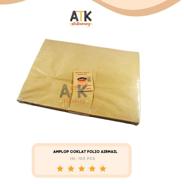 

➽ Amplop Coklat Folio Airmail atk ➥