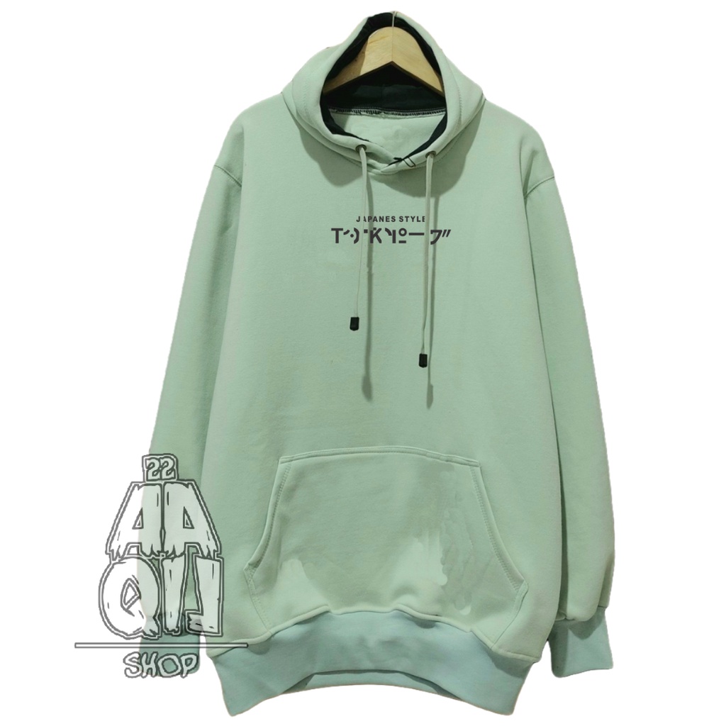 Hoodie Pria Distro Mint Japanese Style Aqil 22 Shop Original Brand Tebal Halus Sweater Oversize XXL 