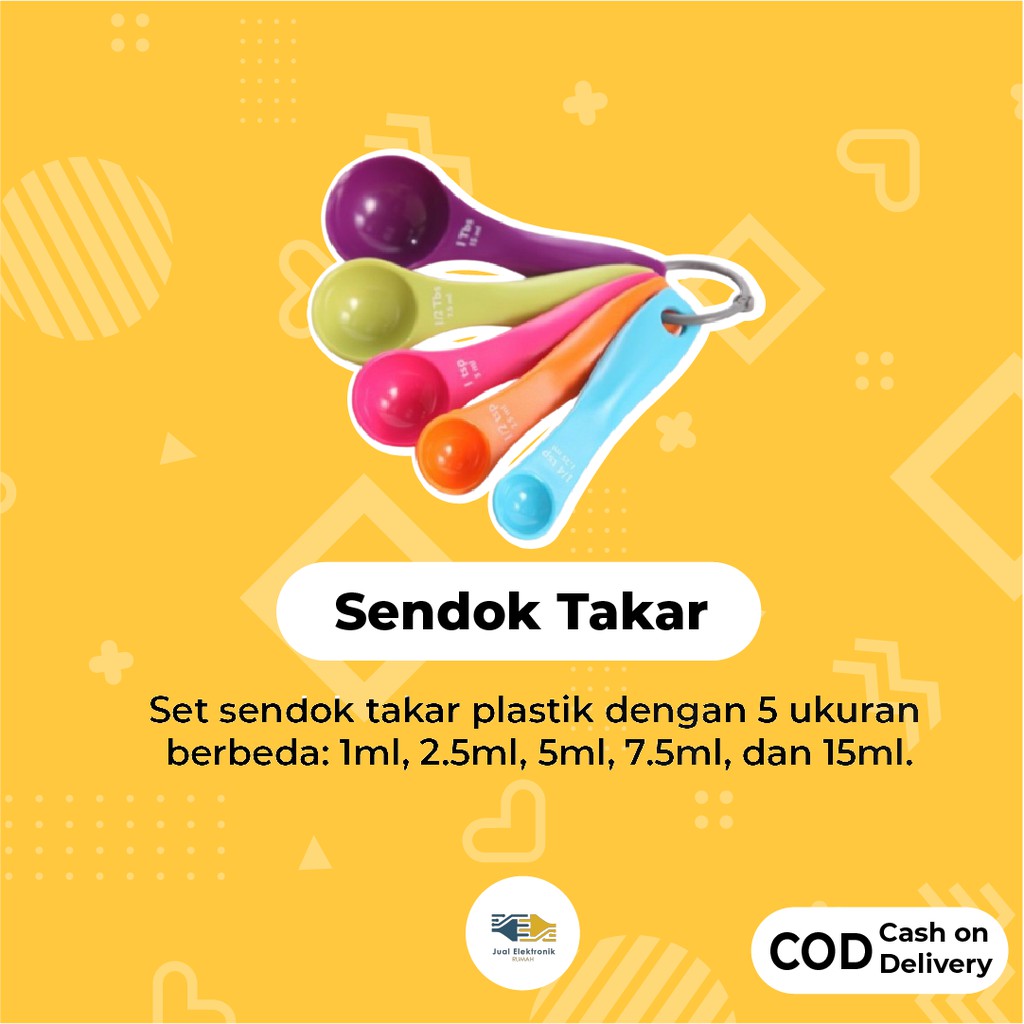 SENDOK TAKAR Sendok Takar Measuring Spoon Set 5 in 1 Warna warni