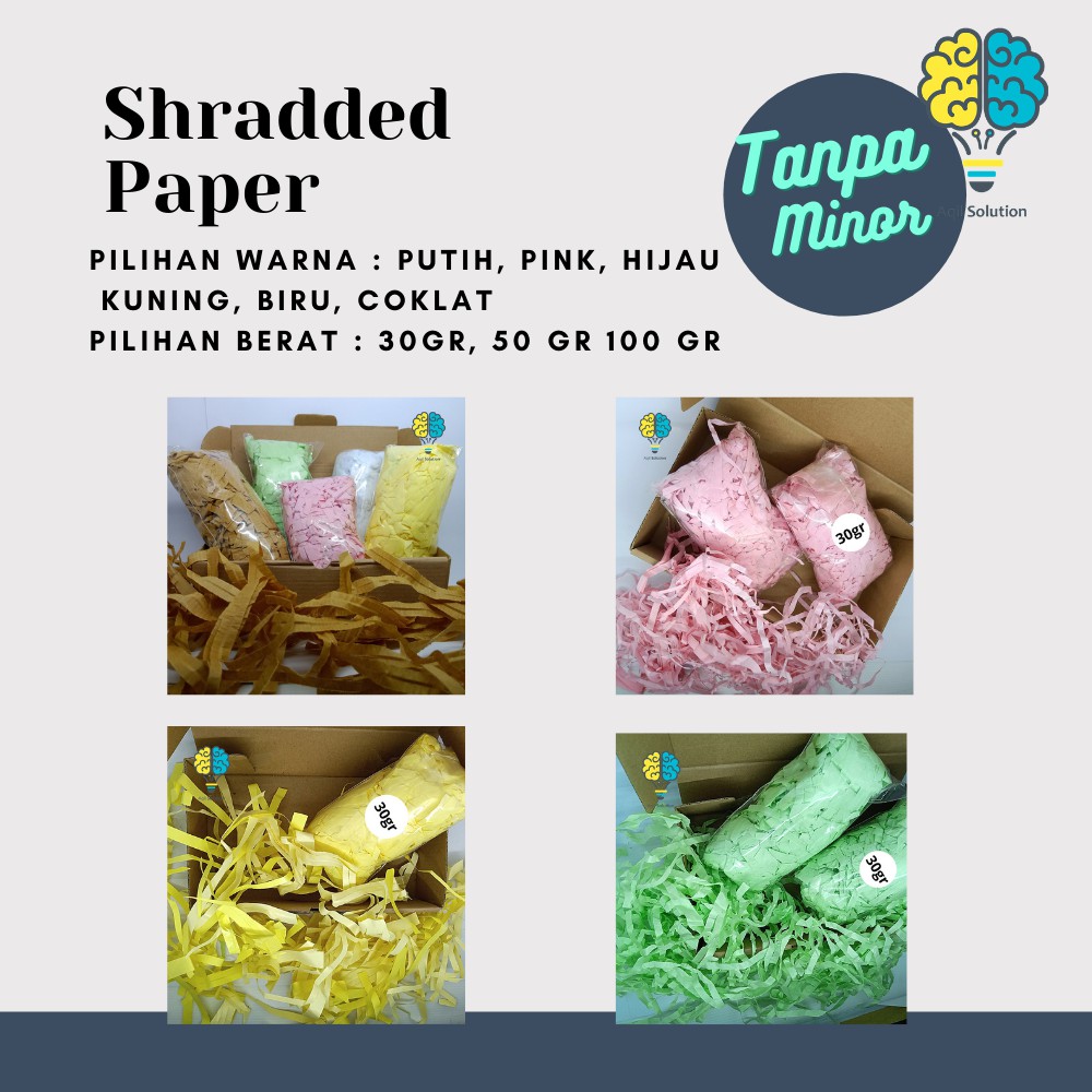 (500 GR) Kertas Serut Hampers MURAH / Shradded Paper / Kertas Cacah / Parcel Gift, Kado