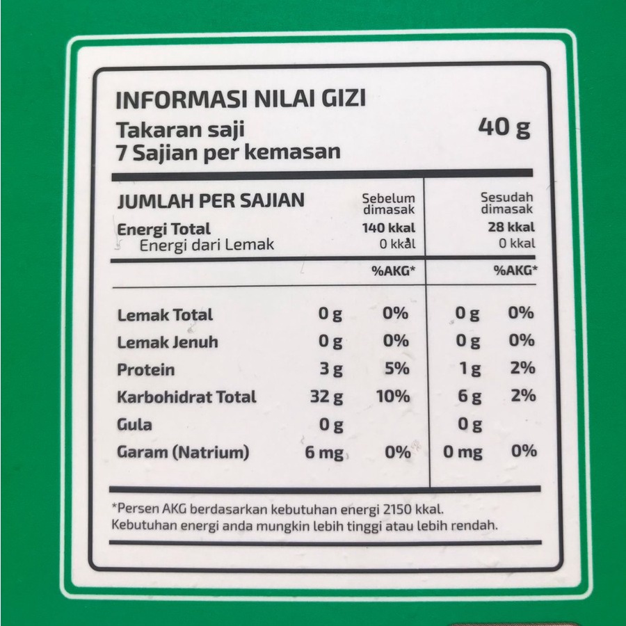 Fukumi Beras Porang Sachet 1 Box ( 7 Sachet x 40gram )