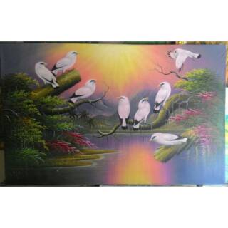 Lukisan Burung Jalak Bali Shopee Indonesia