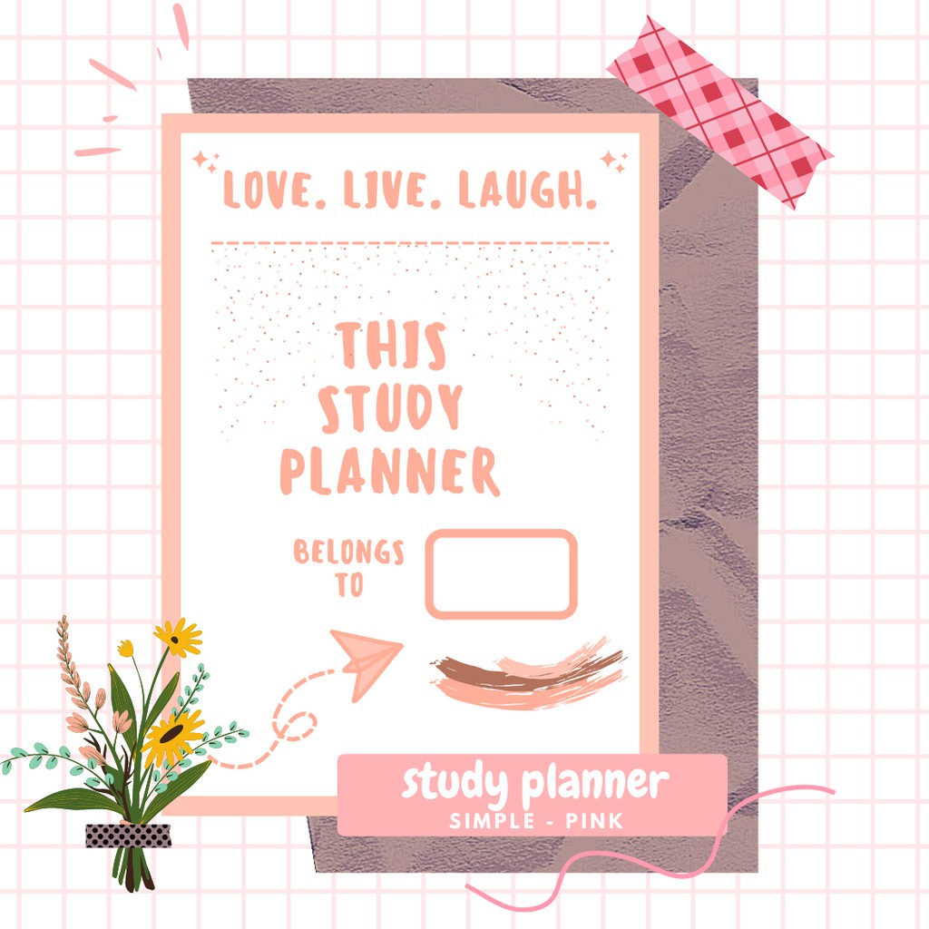 

B5 Study Planner Simple Insert Binder Aesthetic Passionerie set 1 Bulan