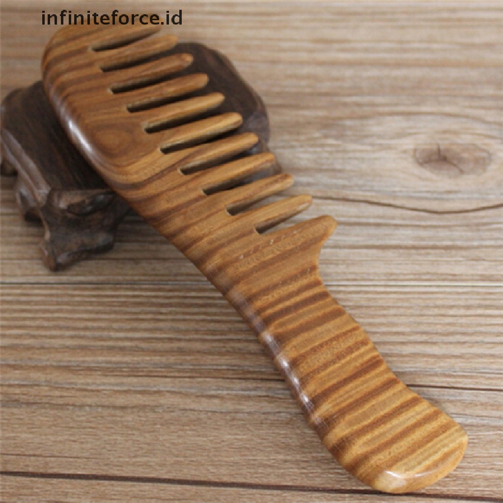 (Infiniteforce.Id) Sisir Kayu Cendana Alami Handmade Untuk Pijat Kepala