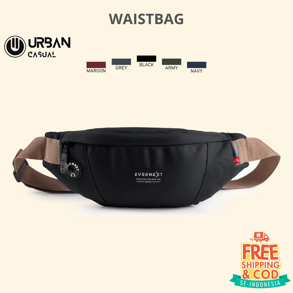 Sling Bag Pria Tas Selempang Dada Pria Casual Trendi Kekinian Tas Pinggang Cowok Travelling Jalan Fale Premium Tebal Fonte