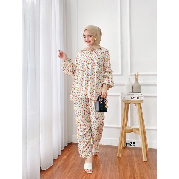 Mecca One Set /Setelan Baju Katun Rayon Premium