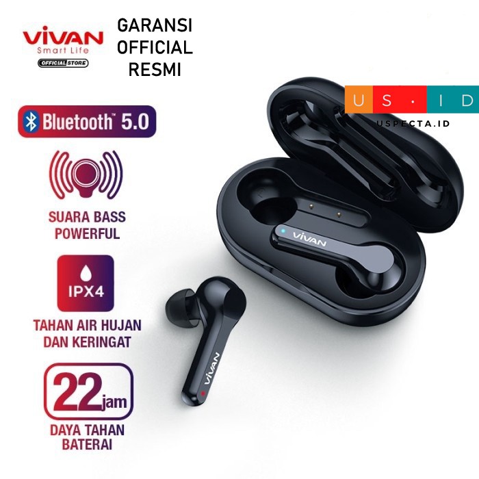 Vivan Liberty T200 TWS Bluetooth 5.0 Waterproof IPX4 Wireless Earphone