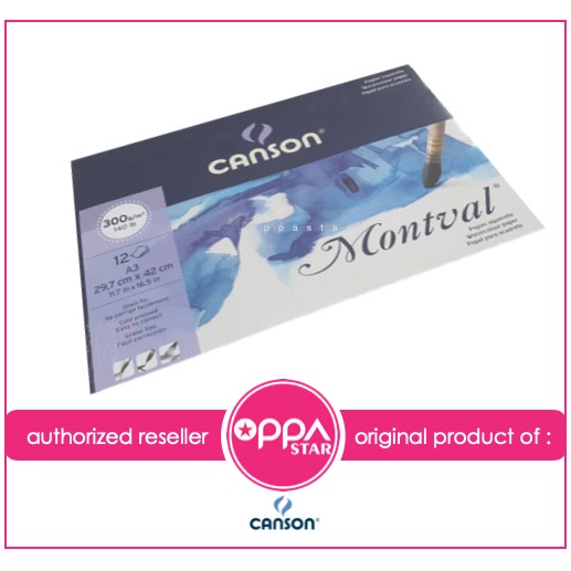 

Sketsagambar- Canson Montval Aquarelle A3 300G 29,7X42 - Kertas Gambar Watercolor -Buku-Gambar-