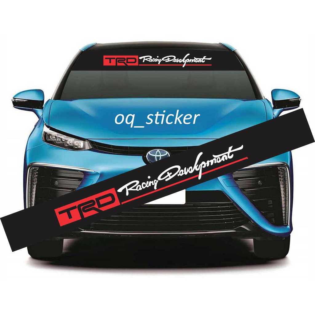 Sticker Kaca Depan Mobil TRD Racing Development / Universal