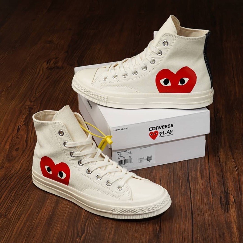 converse cdg high top white