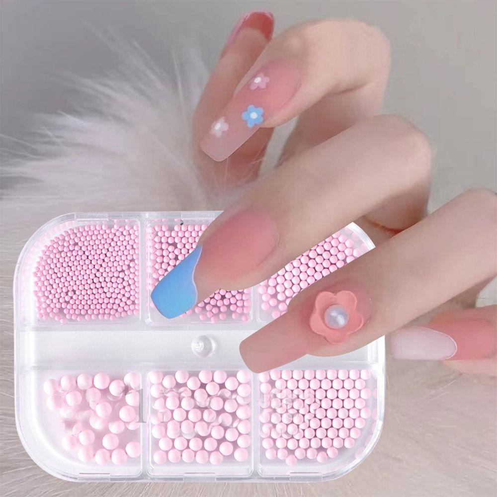 AUGUSTINA Manik-manik Nail Art Wanita Agustinina|Vintage Nail Beauty Candy Colors Perhiasan Nail Salon Nail Art