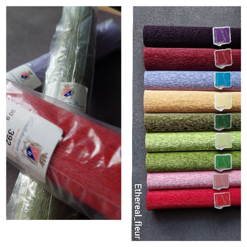 

Italian Crepe Paper by Cartotecnica Rossi made in Italy (90 g) repack size kertas crepe buatan Italy