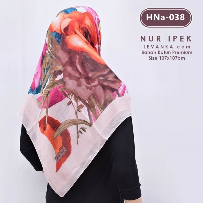 CLEARANCE SALE Jilbab Segiempat Motif Nuripek ORI bahan Katun