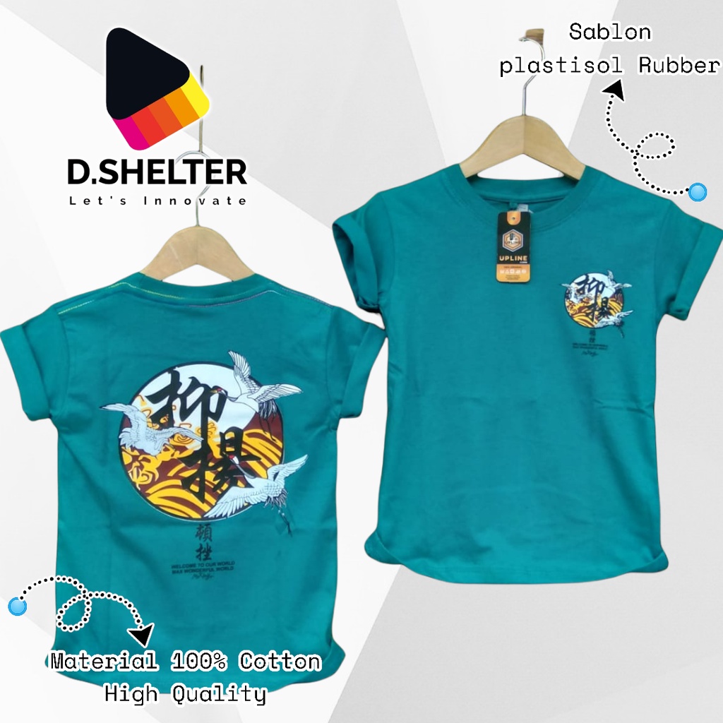 KAOS DISTRO ANAK UPLINE TOSCA WONDERFUL JAPAN SABLON DEPAN BELAKANG