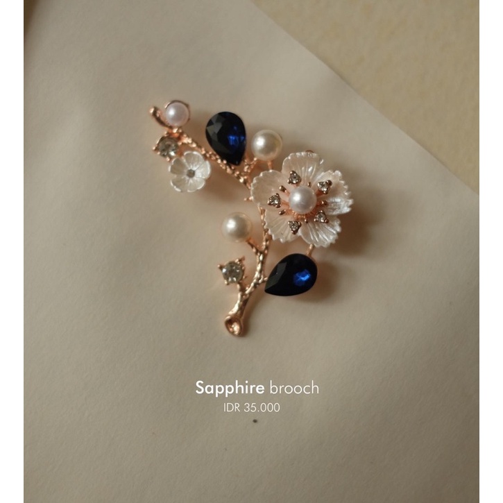 Ark.co - Sapphire brooch | bros bunga hijab fashion wanita