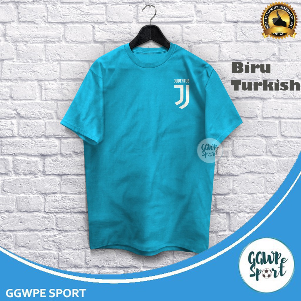 Kaos Distro Premium Juventus Logo Kecil Baju Distro Bola Cowok Katun Combed 30S Kualitas Terbaik