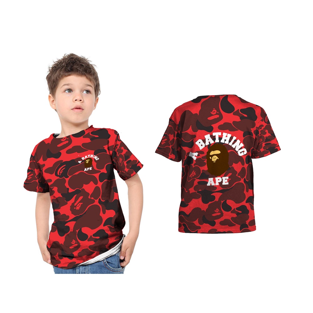 [Riashop] Kaos Anak A Bathing Ape Bape | Kaos Bape Anak Lengan Pendek