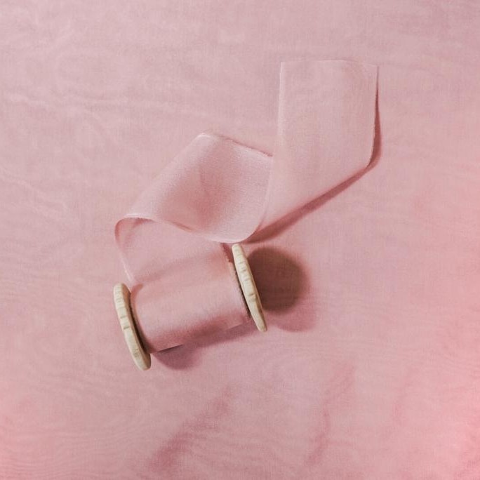 

Ginger- Silk Ribbon Dusty Pink Pita Sutra Styling Accessories Chiffon Smooth - 2cm half-length, No Spool