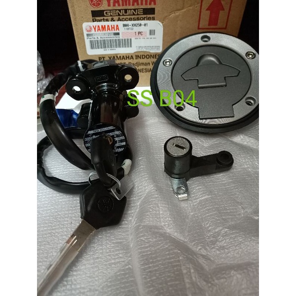 main switch key set kunci kontak set tutup tangki mt 25 mt25 old lawas origional b04 xh250 01
