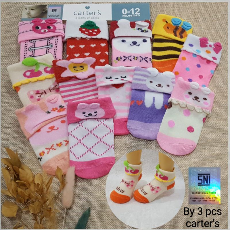 3 Pasang Kaos Kaki Anak Bayi Boy &amp; Girl CARTER'S IMPORT