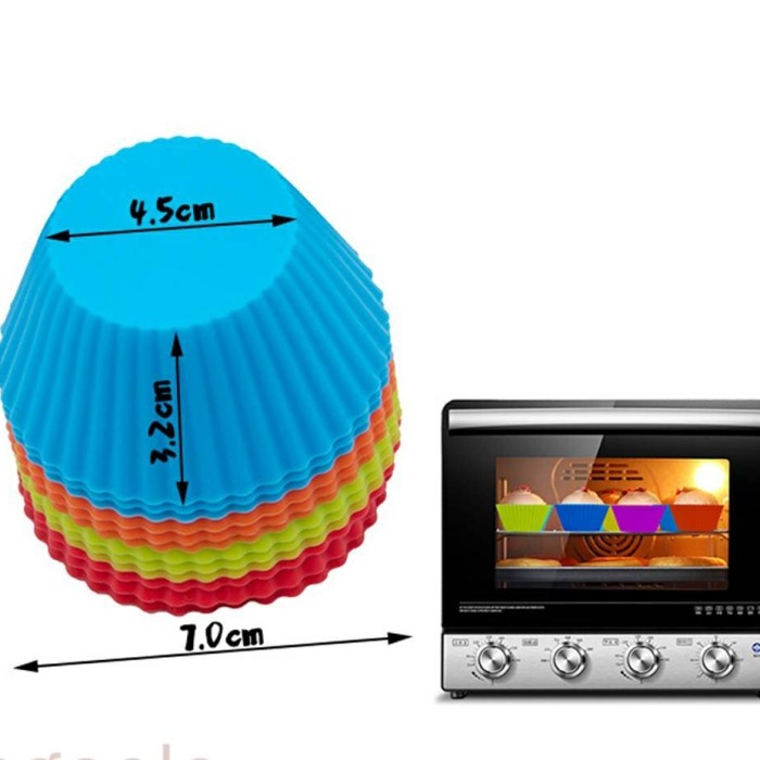 Cetakan Cup cake Muffin Silikon Wadah Snack Bento Tahan Panas