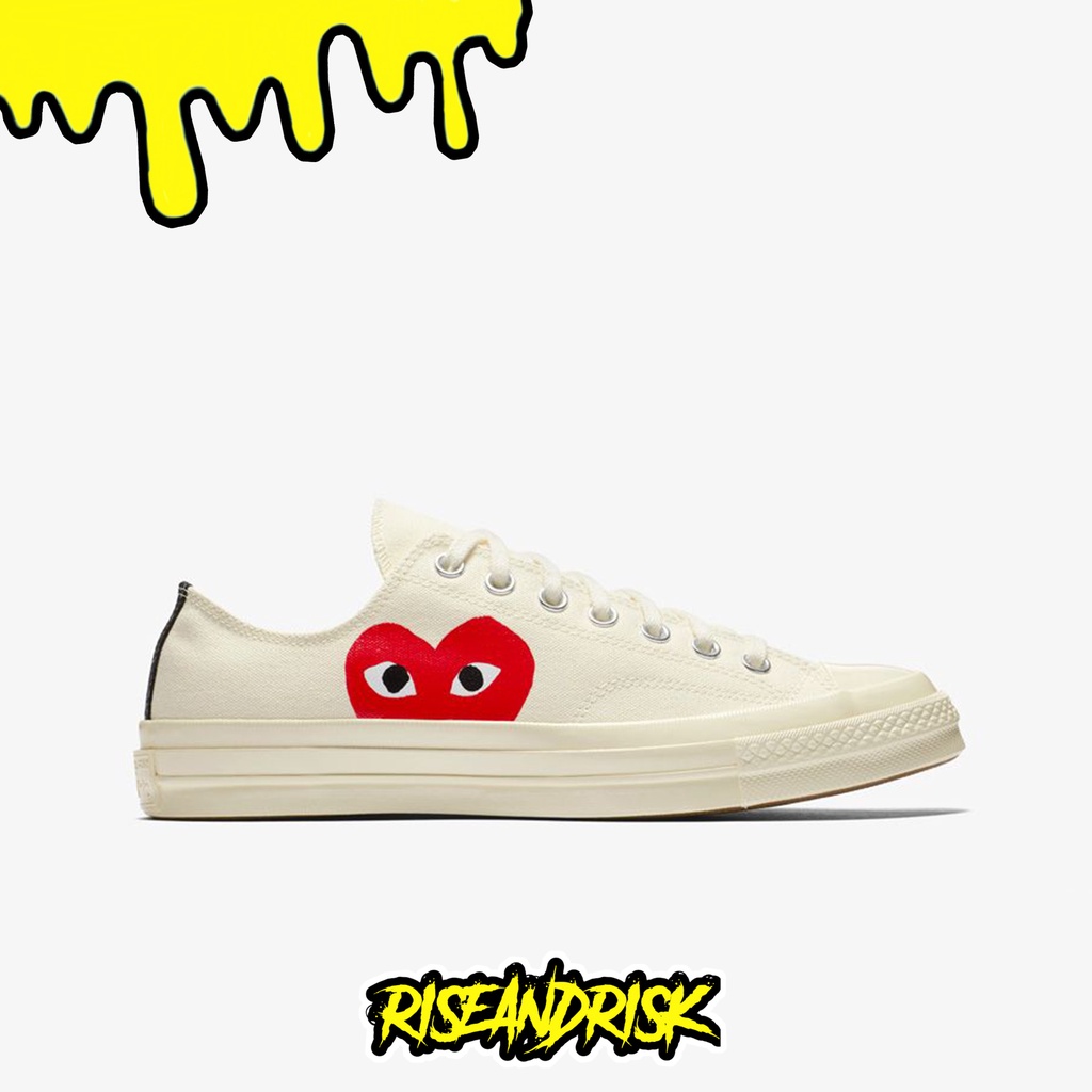 Converse 70s x CDG Play One Heart Low White ORIGINAL