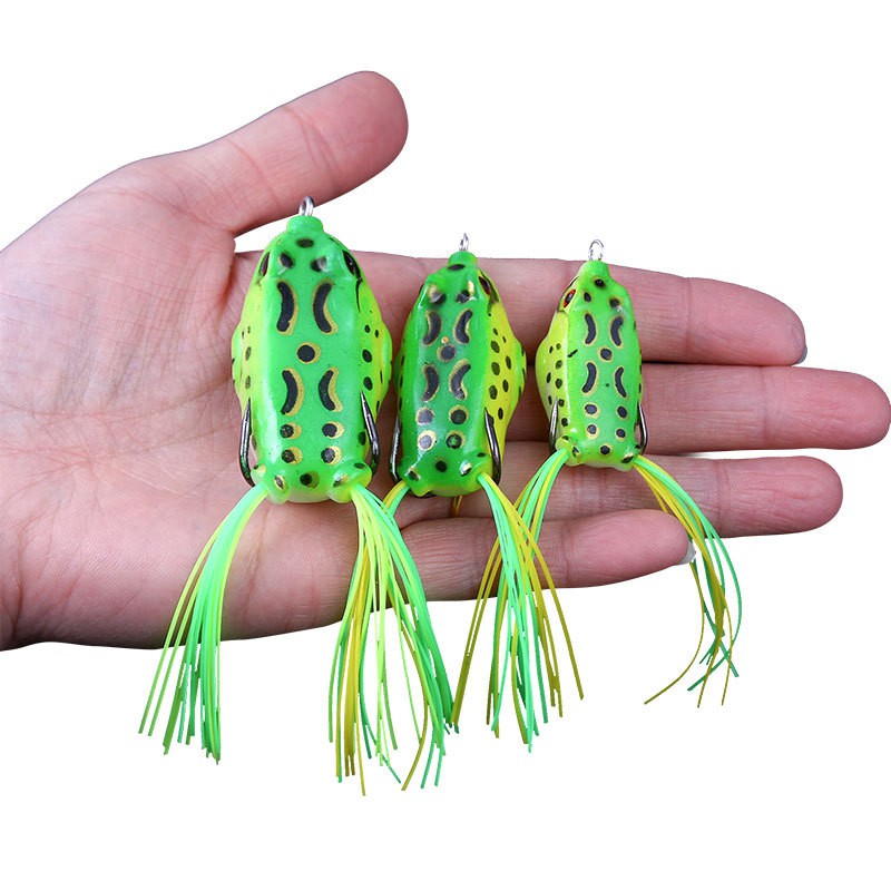 SYFishing 1Pcs New 4cm/5cm/5.5cm Soft Umpan Pancing Frog Fishing Lure Swimbait Bentuk Kodok Buatan dengan Kail Ganda Umpan Pancing Bentuk Kodok Buatan dengan Kail Ganda